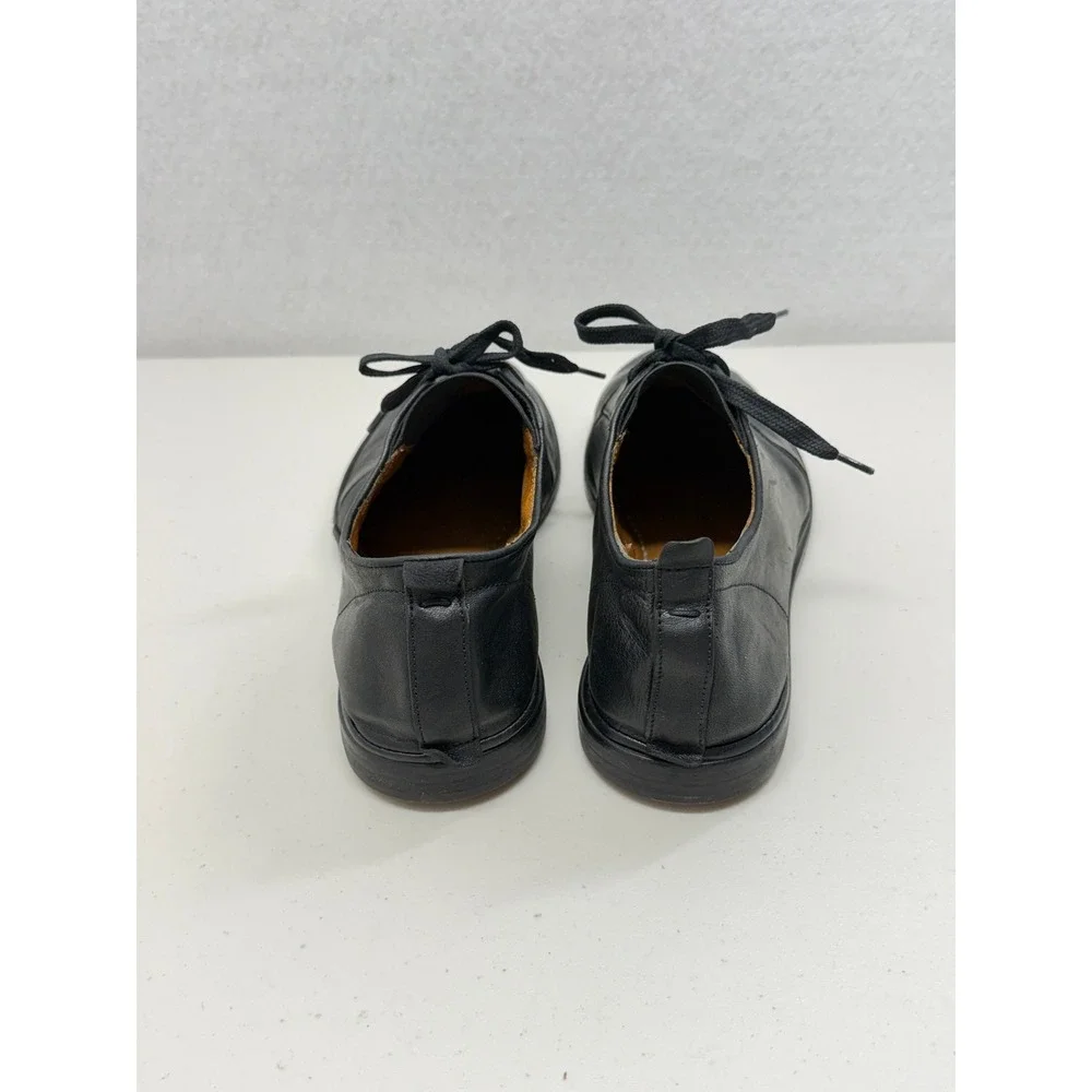 Elia Maurizi Black Leather Lace Up Derby Shoes Made in Italy Mens 10 M